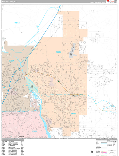 Apple Valley Map Premium Style